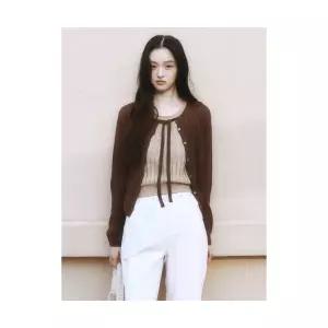 브랜드정품 에잇세컨즈 8SECONDS 서머 오픈워크 타이 가디건 카디건 브라운 143792