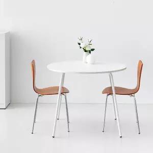 두게드 테이블 라운드 D96 화이트 7910.7645 + KURBY 의자 A타입 2인/3인/4인 세트 당일발송