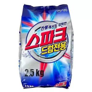 스파크 드럼전용 가루세제 2.5kg 리필형 - O 세탁비누 빨래비누