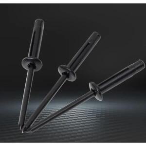 50개 풀 블랙 페인트 알루미늄 삼중 블라인드 리벳 팝 벌브 자동차 범퍼 내부 에어컨 3/16