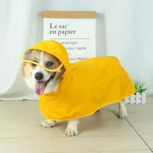 반려견 애견전용 강아지 우비 올인원 캡모자 레인코트 애견비옷 강아지우비 강아지옷
