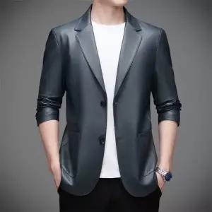 남사친 캐주얼 봄가을 상의 패션 재킷 코트 정장 얇은 멋스러움 가죽옷 넥 멋쟁이 스포M3