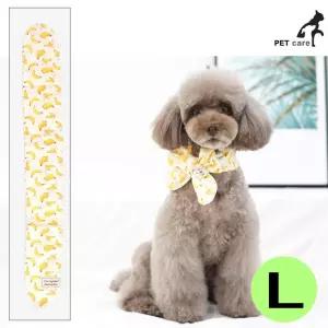 애견 머플러바나나 L 옐로우 트로피칼 강아지스카프 애완스카프