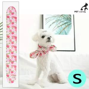 복숭아 트로피칼 머플러 S 애견 핑크 강아지스카프 애완스카프