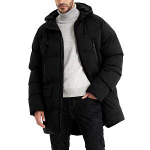 와이시트 남성 롱 퍼퍼 재킷 후드 따뜻한 겨울 코트 두꺼운 퀼팅 퍼피 파카 아우터웨어