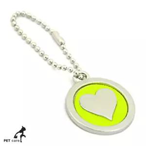 강아지 고반사 펜던트 하트문양 인식표 이름표 이름표목걸이 인식표