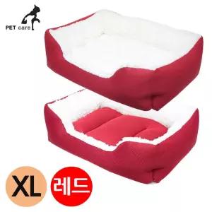 무아지경 방석 사각하우스 레드 특대 강아지 하우스 방석 쿠션 애견용품