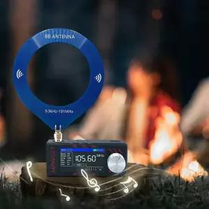 UHD안테나 TV 실내 지상파 수신기 저임피던스 변환기 10khz-180mhz 도넛 WB 안테나 미니 링 MWSW 중파 단파