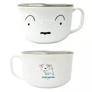 스텐라면기 짱구 논슬립 스텐레스 면기 흰둥이 1P 라면기 씨리얼 스텐레스라면용기