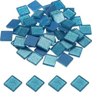 메카닉시 모자이크 타일 유리 샤인 크리스탈 조각 벌크 스퀘어 글리터 2 x 2cm 가정 장식용 DIY 공예품