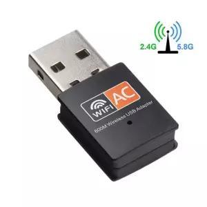 블루투스동글이 24GHz 5GHz 600mbps USB Wifi 동글 무선 네트워크 카드 듀얼 밴드 Wi-Fi 어댑터 수신기 PC