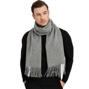 노바와 남성 울 스카프 따뜻하고 부드러운 롱 겨울 스타