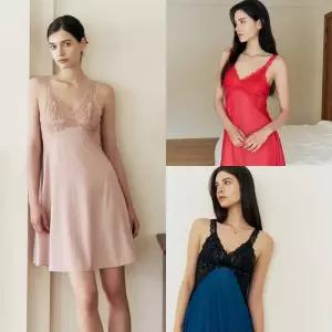 신영와코루 우아하고 고급스러운 감각 더 드레스업 풀슬립 원피스 WFSC253 3color택1