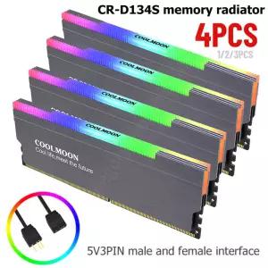 램방열판 COOLMOON-RAM 방열판 라디에이터 5V 3 핀 ARGB 쿨러 주소 쿨링 조끼 DDR3 DDR4 데스크탑 PC Ram