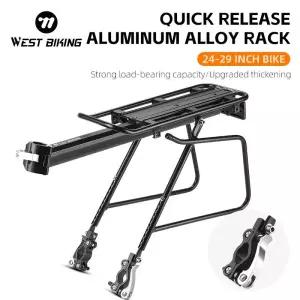 자전거리어랙 짐받이 짐칸 거치대 WEST BIKING 자전거 트렁크 랙 퀵릴리즈 알루미늄 합금 뒷좌석 화물 반사