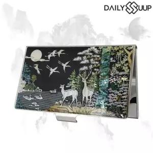 선물명함집 나전칠기 솔 자개 디자인-사슴 교통카드 명함지갑 명함케이스 KWC42BE7
