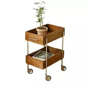 원목수입가구 카트 왜건 상하 상자 주방 수입가구 원목색