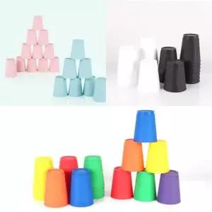 스텍스 국산 에코 컵쌓기 10컬러 무지 스텍컵 12입