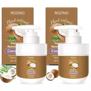 코코넛 오일로 모든 피부 타입을 위한 페이셜 제모 크림 진정 수분 공급 및 무통 포뮬러 여성 남성용 100ml