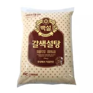 씨제이 갈색설탕 3KG 백설설탕 설탕 갈색설탕 황설탕 식품 식자재