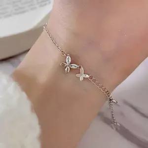 나비 큐빅 펜던트 팔찌 LM-0455