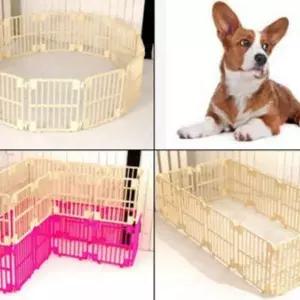 [RIZPICK]강아지 캠핑 라온 프리미엄 울타리 (아이보리) 12P