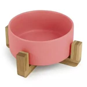 강아지 플레이팅 식기 핑크 1P 고양이 급식 급수기 애견물그릇