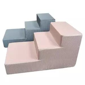 강아지 스트라이프 3단 스텝 1P 애견 논슬립 계단 강아지계단