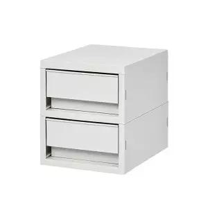 뉴트로 소품함 미니 2단 문구 사무용품