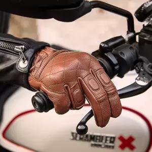 레저 바이크 레트로 오토바이 가죽 장갑 남성용 낙하 방지 터치스크린 교차로 장비 모토 사이클링 Guantes