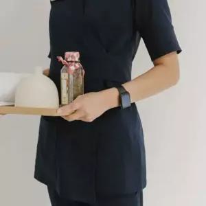 피부관리사 유니폼 마사지샵 직원 반팔 옷 작업복 에스테틱 상의