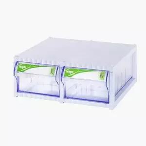 [JED] 수납정리함 더블 악세사리보관함 투명 서랍장