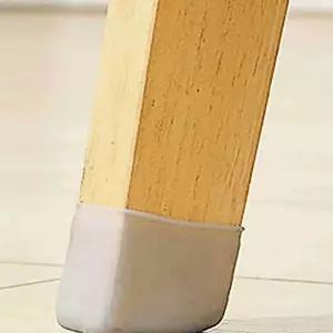 사각 그레이 실리콘의자발캡 형 미끄럼방지 의자커버