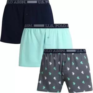 미국 폴로 어센 남성 복서 브 - 3팩 4인치 인심 통기성 속옷 반바지 기능성 버튼 플라이 포함