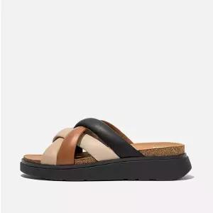 핏플랍 여성 패딩 스트랩 가죽 슬리퍼 HN2-A95 447981