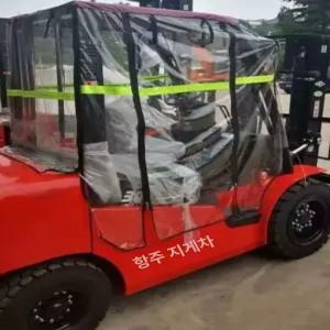 지게차 방수커버 캐노피 바람막이 투명 비닐 운전석