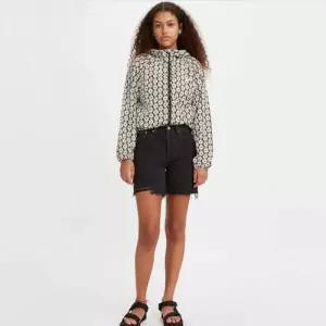 리바이스 여성 501 오리지널 하이라이즈 미드타이 진 쇼츠 블랙 반바지 85833-0016 154703