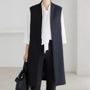 [무료배송] [빅사이즈](66-88) 클래식한 롱 조끼 2VE503305