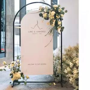 꽃 아치 웨딩스탠드 지지대 배경 원형 인테리어 철제 포토존