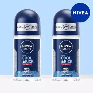[니베아] 맨 데오드란트 롤온 쿨 앤 킥 50ml 2개