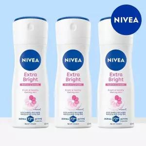 [니베아] 데오드란트 스프레이 엑스트라 브라이트 60ml 3개