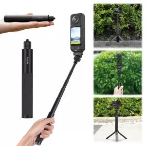 셀카봉 알루미늄 합금 핸들 그립 인스타360 고 울트라/X5/포켓 3 액션 카메라용 조절 가능한 핸드 그립