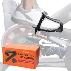 펠로톤 자전거 +용 버클로스 토 케이지 - 페달, 운동화 또는 신발과 함께하는 듀얼 기능 페달 라이딩으로 룩 델타 변환, 친구, 가족, 스핀 클래스를 위한 실내 운동 액세서리