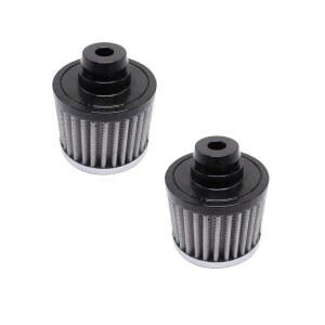 2개 / 세트 SHLPDFM 에어 필터 크롬 밸브 커버 푸시 인 브리더 3-1/4인치 OD 그레이 워셔블 개방형 측면 맞춤 1-1/4인치 홀 SBC BBC 350 454 쉐보레