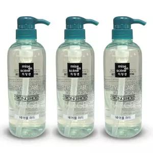 스타일케어 스트롱 미쟝센 500ml 숏커트용 하드 헤어젤 홀드 3개