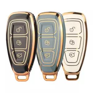 호환  Jingyuqin TPU 자동차 키 쉘 케이스 포브 포드 피에스타 포커스 몬데오 C-맥스 B-맥스 쿠가 스마트