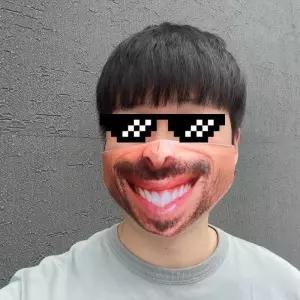 아저씨 안면 마스크 가리개 얼굴 쓸데없는 웃긴 선물 쓸데없는 골프 햇빛 자전거 러닝 여름 페이스