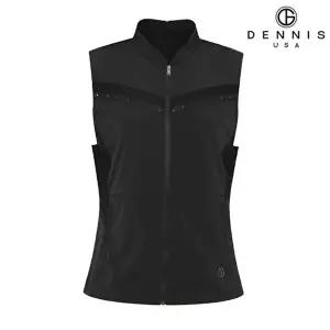 [데니스골프]데니스골프 여성 뒷판 플리츠 베스트 메쉬 스터디 장식_NAOSLVT254