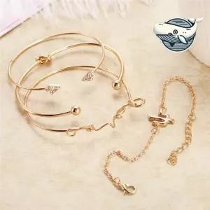 여성 친구 레이어드 팔찌 4개 은은한 쥬얼리 커플팔찌 우정팔찌 우정템 팔지 학생팔찌