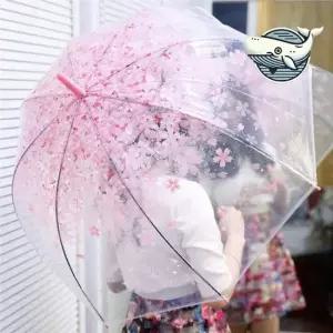 예쁜 벚꽃 디자인 고급 투명 장우산 2개 대형우산 패션우산 이쁜우산 큰우산 비닐우산